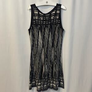 Nic+Zoe Patterned Skater Fit & Flare Sweater Sleeveless Dress Large